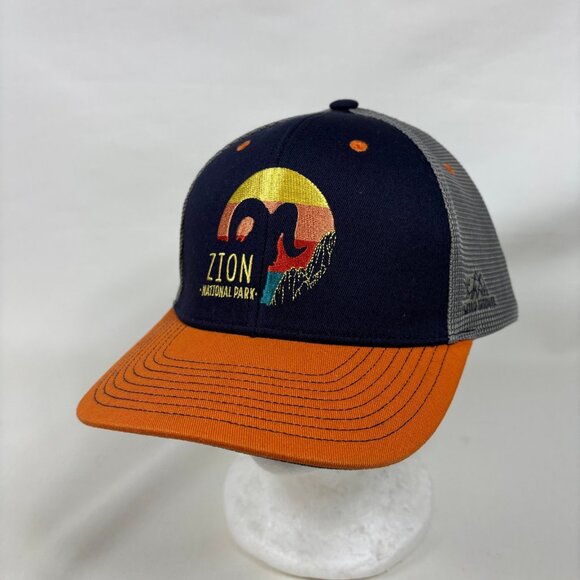 NEW Zion National Park Utah Wild Tribute Embroidered Snapback Trucker Cap Hat - Picture 1 of 8
